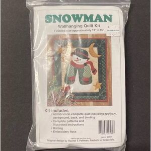 Snowman Wallhanging Quilt Kit 13” x 15” Rachel T. Pellman Of Greenfield New